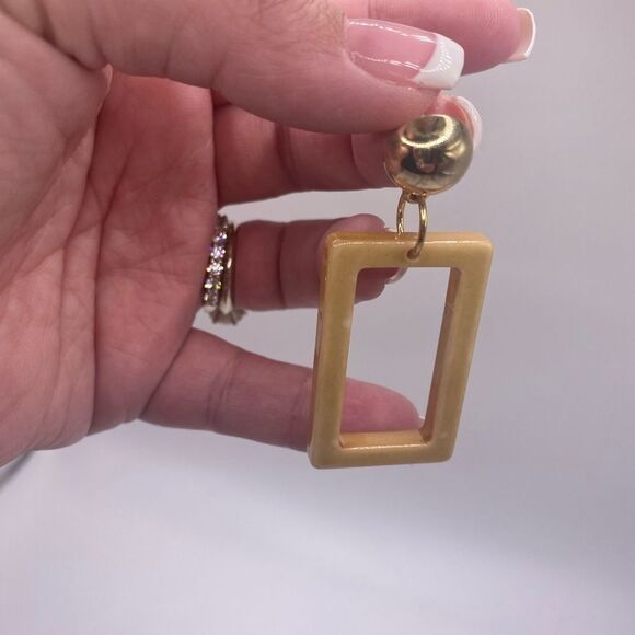 4/$20 Lia Sophia Rectangle Drop Earrings - Picture 2 of 4